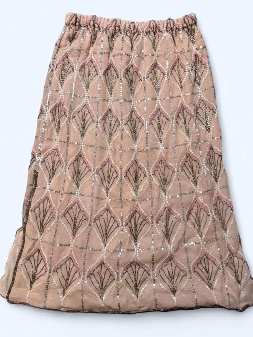 Vintage Beaded Sequin Pink Skirt